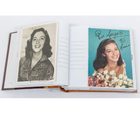 Pier Angeli autographed pictures, photographs signed,in person. A comprehensive collection. There are 45 genuine signed pictu