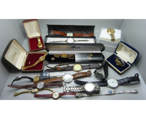 Assorted wristwatches including Seiko and Rotary 