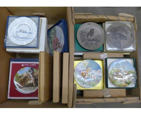 Two boxes of collector's plates, (30), including Royal Albert, Poole and Royal Doulton (Ex shop stock)