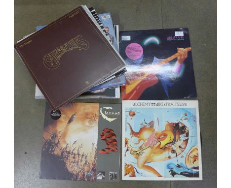Thirty 1970's and 1980's LP records; Michael Jackson, Dire Straits, ABBA, Bryan Adams, etc. 