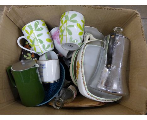 A collection of mixed china including Palissy, Royal Worcester, etc. **PLEASE NOTE THIS LOT IS NOT ELIGIBLE FOR POSTING AND P