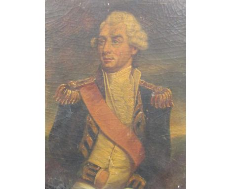 After John Hopner, portrait of George Keith Elphinstone, later Viscount Keith (1746-1823), oil on board, 25 x 19.5; together 