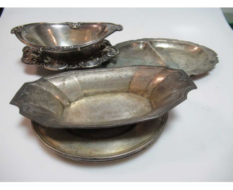 A collection of American metalware silver dishes, stamped 'Sterling', 31.9ozt gross (6)