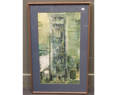 After John Piper, Walberswick Church Tower, colour print, and a poster - St Mary Le Port, Bristol, Tate Gallery (2)