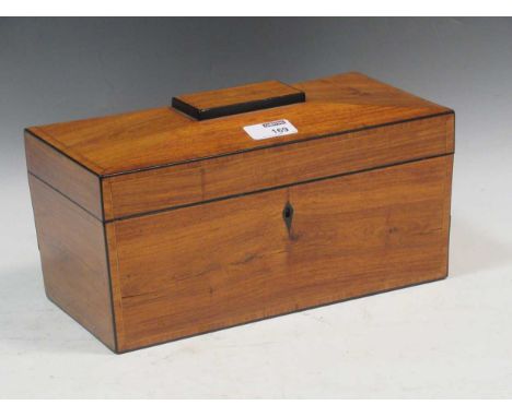 A Regency rosewood tea caddy