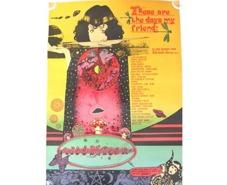 Woodstock Poster. Vintage Poster shows age but has no printers details. In good condition. These are the Days My Friend . Jim