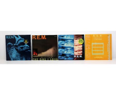 R.E.M Collection of Vinyl 12 inch / LP records by R.E.M Including Chronic Town, Murmur, Lifes Rich Pageant, Reckoning, Recons