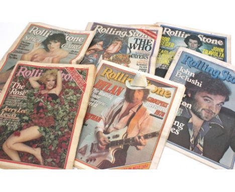  2 x large crates of original Rolling Stone Magazine / Newspapers. One crate contains 54 issues from Issue 29 to issue 277. 1
