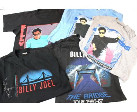 The Bridge Tour - SOLD OUT - Billy Joel Collection of vintage t-shirts 1986 -1987 1. Nassau 18,19,21,22 black t - double prin