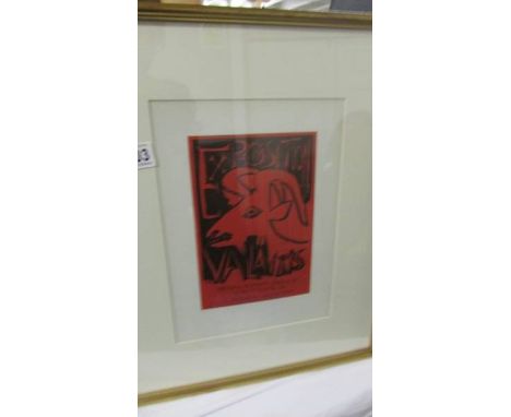Pablo Picasso (1881-1973)&nbsp;Plate signed lithographic print 'Exposition Vallauris' Maison De La Pensee France published in