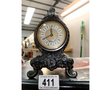 A good metal carriage clock., in working order at time of testing