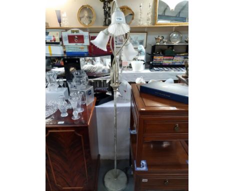 A shabby chic metal floor standing standard lamp COLLECT ONLY