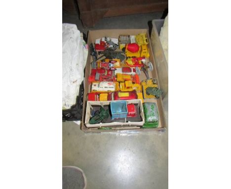 A large tray of mixed die cast including Triang, Lesney, Corgi and Dinky.