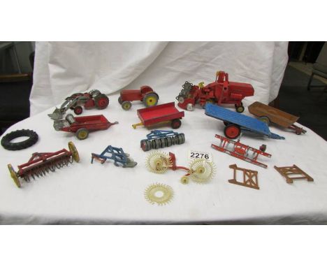 A quantity of diecast Corgi and Dinky farming vehicles.