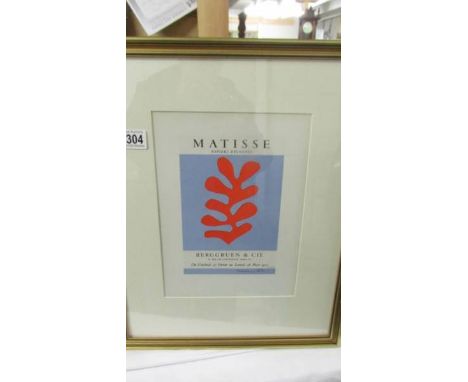 Henri Matisse (1869-1954) Plate signed&nbsp;lithographic print 'Berggruen &amp; Cie' Paris 1952&nbsp;published in 1959 lithog