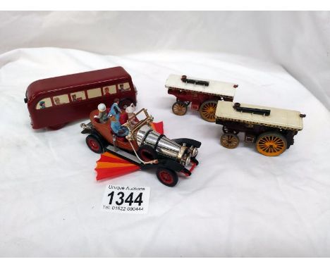Corgi Chitty Chitty Bang Bang, 2 Lesney no.9  Fowler Showmans engine and Hornby Thomas Tank engine coach