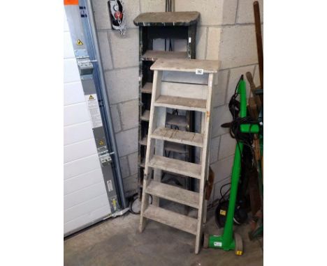 2 sets of wooden step ladders