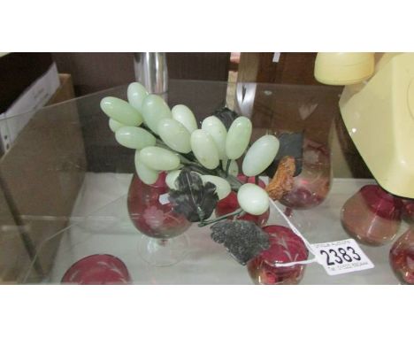 A bunch of jade grapes.