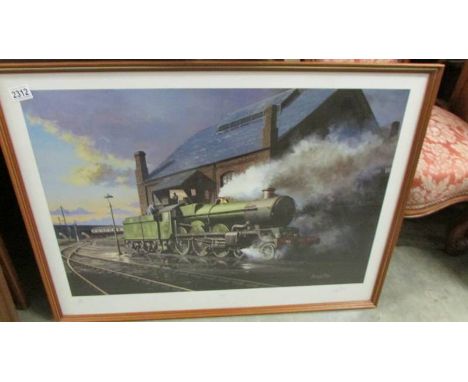 &nbsp;Barry G. Price (XX) Pencil signed and numbered limited edition print 48/850 of a railway (locomotive) scene entitled 'D