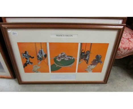 &nbsp;Francis Bacon (1909-1992) Triptych print (triple gatefold) 'Studies of the human body' Published in 1976. Printed signa