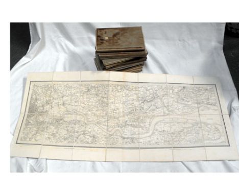 22 Ordnance Maps including London, Colonel Colbey 1834 (some staining) 