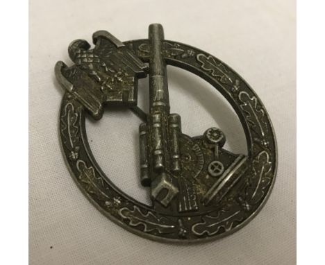 German WWII pattern Flak Army pin back badge.  