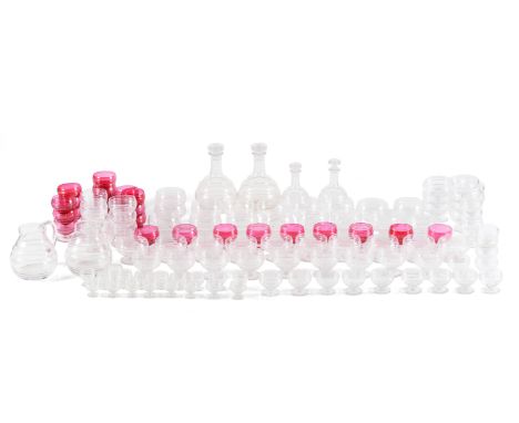 A Baccarat drinking glasses setMoulded crystalComprising of 122 pieces16 water glasses, 20 red wine, 26 white wine (bordeaux)