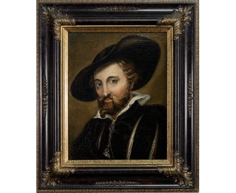 AFTER SIR PETER PAUL RUBENS (FLEMISH 1577 - 1640), SELF PORTRAIT  oil on canvasframedimage size 44cm x 35cm, overall size 64c