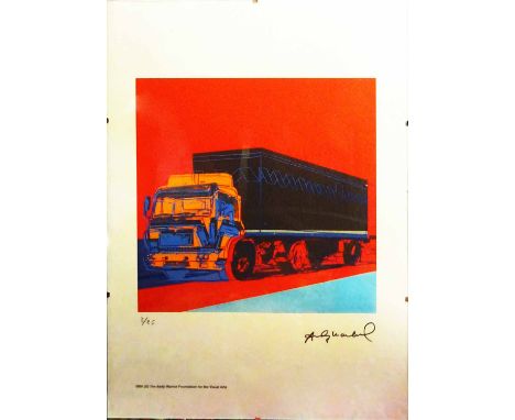 ANDY WARHOL 'Truck', lithograph in colours, 37cm x 25cm.