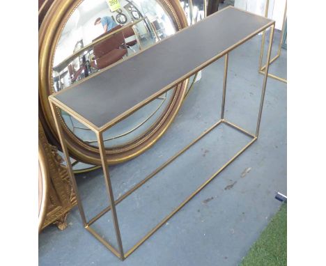 CONSOLE TABLE, 1950s style gilt finish, 119cm x 26cm x 80cm.