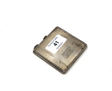 A silver cigarette case with engine turned decoration, Birmingham 1920 CONDITION REPORT: 75g