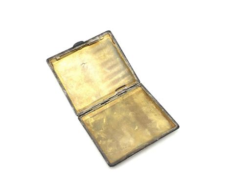 A silver cigarette case with engine turned decoration, Birmingham 1934 CONDITION REPORT: 104.9g