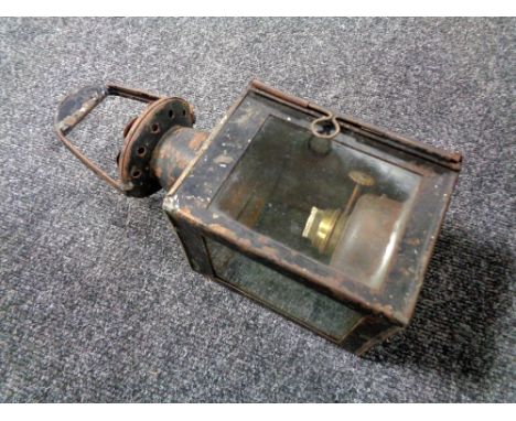 A vintage railway lamp 
