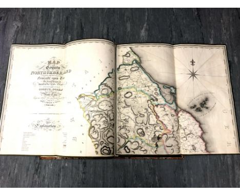 M Lambert (Engraver) : Map of the County of Northumberland including the Town &amp; County of Newcastle upon Tyne, The Town B