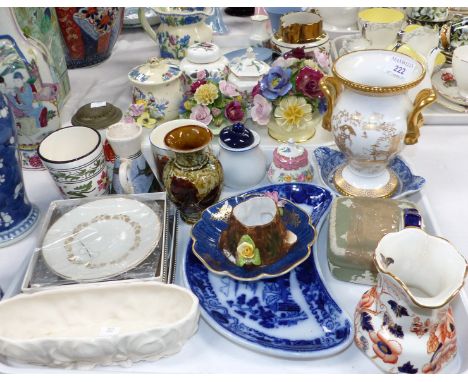 A selection of decorative vases; dishes and trinket ware, including Wedgwood; Spode; Mason's; etc.