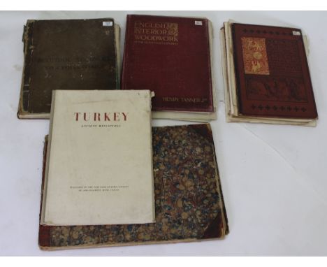 A SELECTION OF ANTIQUARIAN BOOKS including Scottish woodwork through the Centuries and plates therein; English Interior Woodw