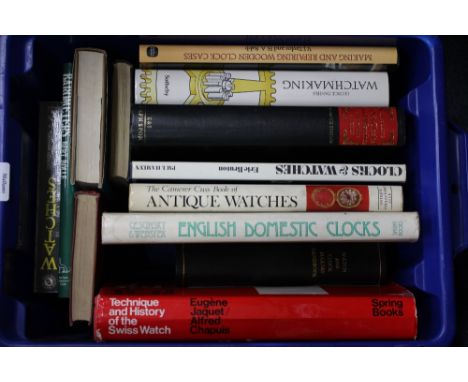 HOROLOGICAL BOOKS TO INCLUDE English Domestic Clocks by Herbert Cescinsky & Malcolm R. Webster, books on watches, barometers 