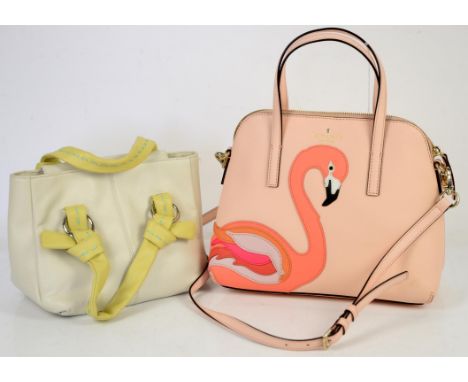 Kate Spade handbag in pale pink with top handle and shoulder strap with dust bag, together with small Radley handbag with dus