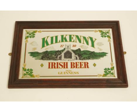 A Vintage Kilkenny Irish Beer from Guinness, framed bar mirror, 42cm x 57cm