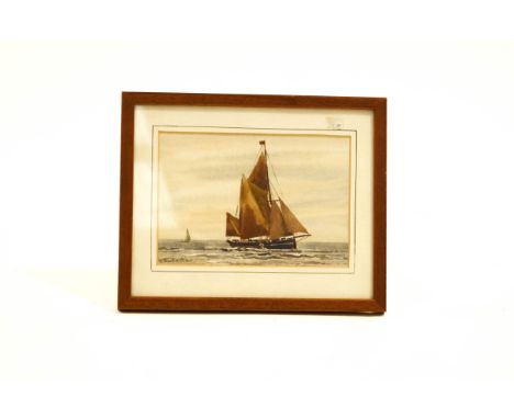 K Burtonshaw (20th Century)
Sailing Yacht
Signed lower left
Watercolour
13.5cm x 19.5cm
