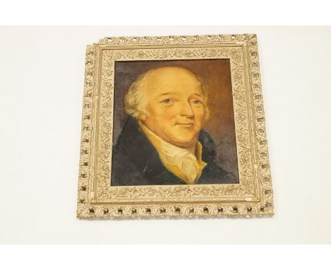 English School, mid 19th century 
Portrait of a gentlemen
Oil on panel
34cm x 28cm