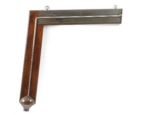 A GEORGE III MAHOGANY 'SIGNPOST' BAROMETERBY CHARLES POLTI, EXETER, LATE 18TH CENTURYthe brass scale inscribed 'POLTI FECIT E