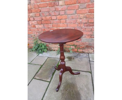 A 19th Century Cuban Mahogany tilt top tripod table , Dia. 48cm x 74cm high (In good clean conditon).