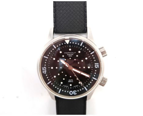 A Gentleman's Marnaut Seascape wristwatch, automatic movement, 3.9cm across bezel, with box as new, running in saleroom