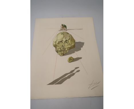Salvador Dali, lithograph Ugolino and Ruggieri inferno No23