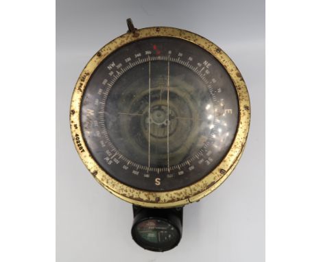 A WWII Air Ministry type P4A Bomber compass A/M No 5A/1276, 18cm diameter, serial number 40228T