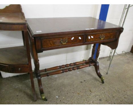 REPRODUCTION MAHOGANY SOFA TABLE, 94CM WIDE