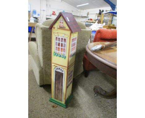 UNUSUAL CD CABINET IN THE FORM OF A HOUSE, 1M HIGH