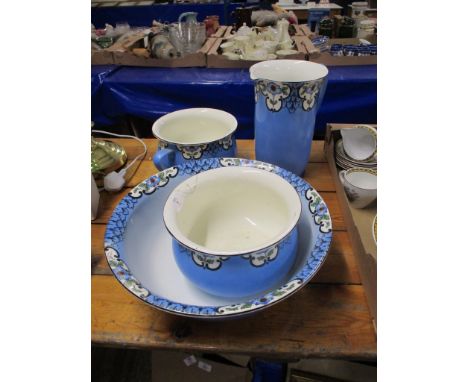 JUG AND BASIN SET WITH TWO CHAMBER POTS