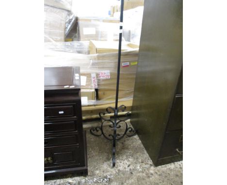 WROUGHT IRON STANDARD LAMP, 147CM HIGH